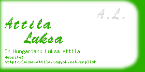 attila luksa business card